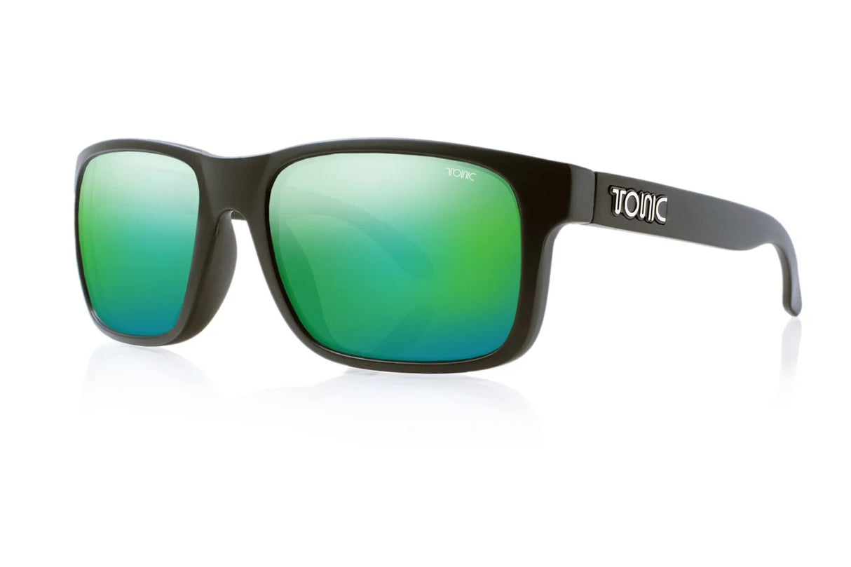 Tonic Mo Polarised Sunglasses Matte Black - Green Mirror HD