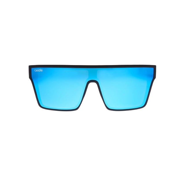 Oxide Nova Polarised Sunglasses Matt Black - Blue Mirror