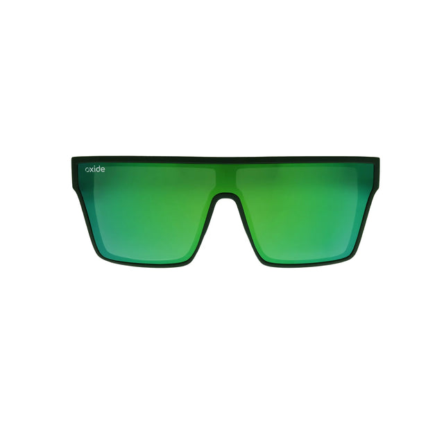 Oxide Nova Polarised Sunglasses Matt Black - Green Mirror
