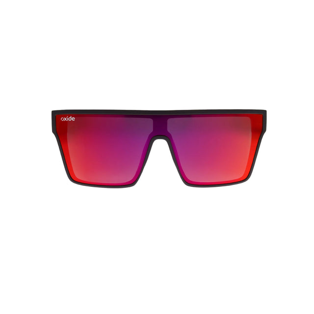 Oxide Nova Polarised Sunglasses Matt Black - Red Mirror