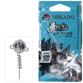 Mikado Jaws Jig Head With Screw 3pk