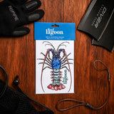 Reef Lagoon Decal Sticker A4 Ornate Rock Lobster