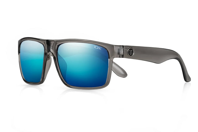 Tonic Outback Polarised Sunglasses Lithium Smoke Grey - Blue Mirror Grey Base