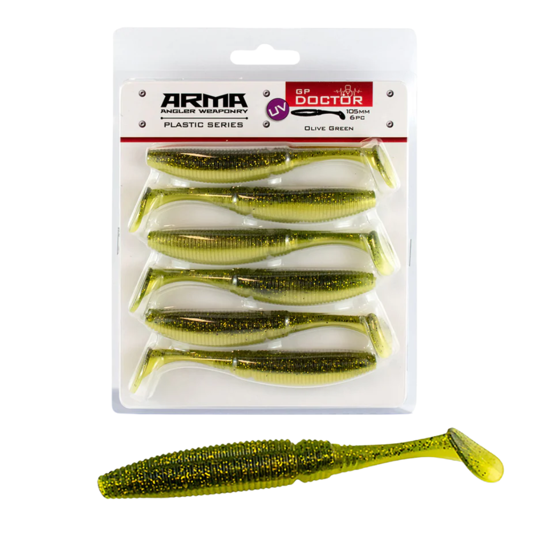 Arma GP Doctor 105mm Soft Plastic Lure Olive Green