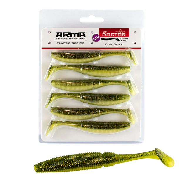 Arma GP Doctor 105mm Soft Plastic Lure Olive Green