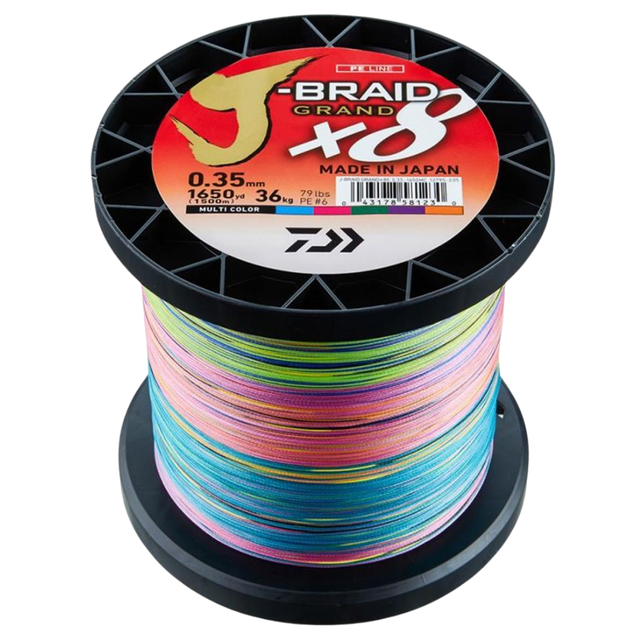 Daiwa J-Braid Grand X8 Braided Fishing Line 1500m Multi Colour