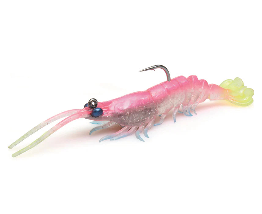 Zman PrawnZ Elite 3.5in Pre-Rigged Soft Plastic Lure Party Prawn