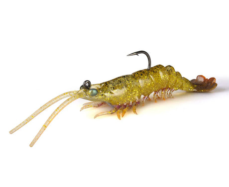 Zman PrawnZ Elite 3.5in Pre-Rigged Soft Plastic Lure Golden Boy