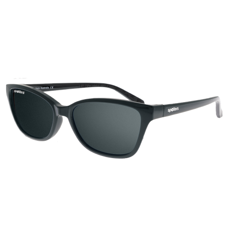 Spotters Premium Kids Possum Polarised Sunglasses Matt Black - Grey