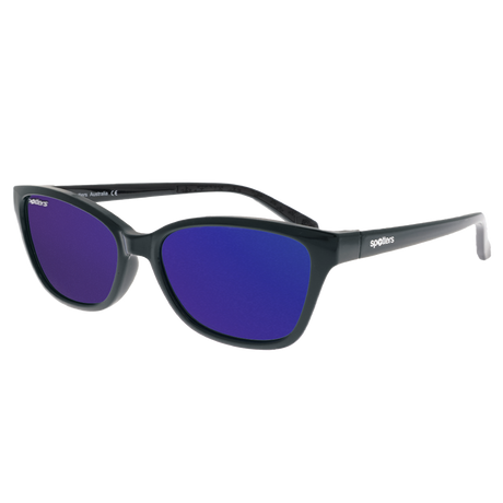 Spotters Premium Kids Possum Polarised Sunglasses Matt Black - Purple