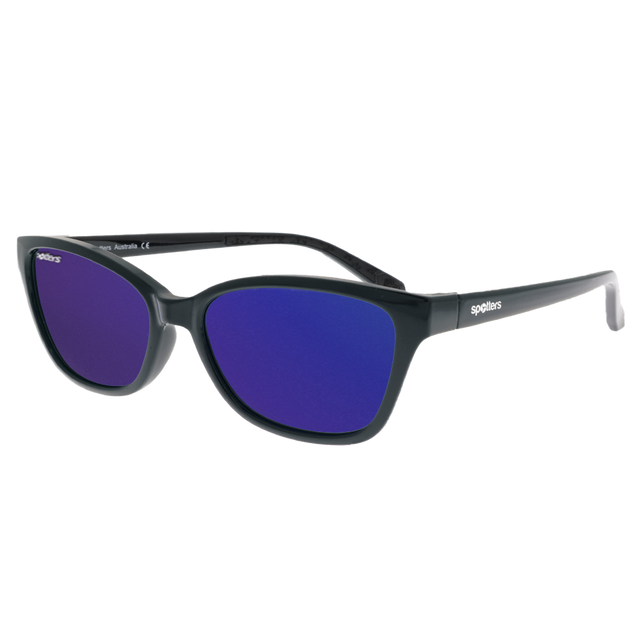 Spotters Premium Kids Possum Polarised Sunglasses Matt Black - Purple