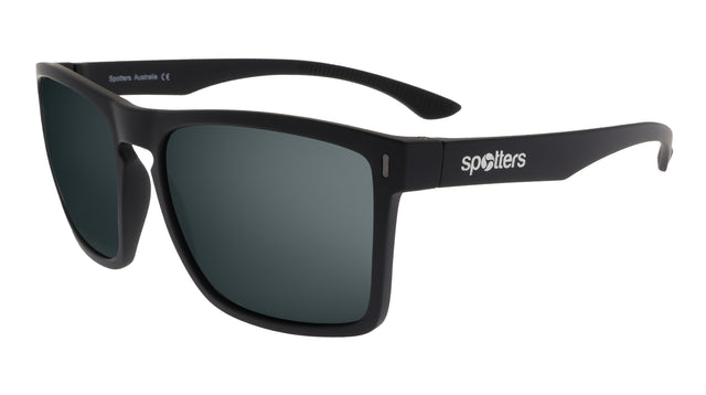 Spotters Phantom Polarised Sunglasses Matt Black - Carbon