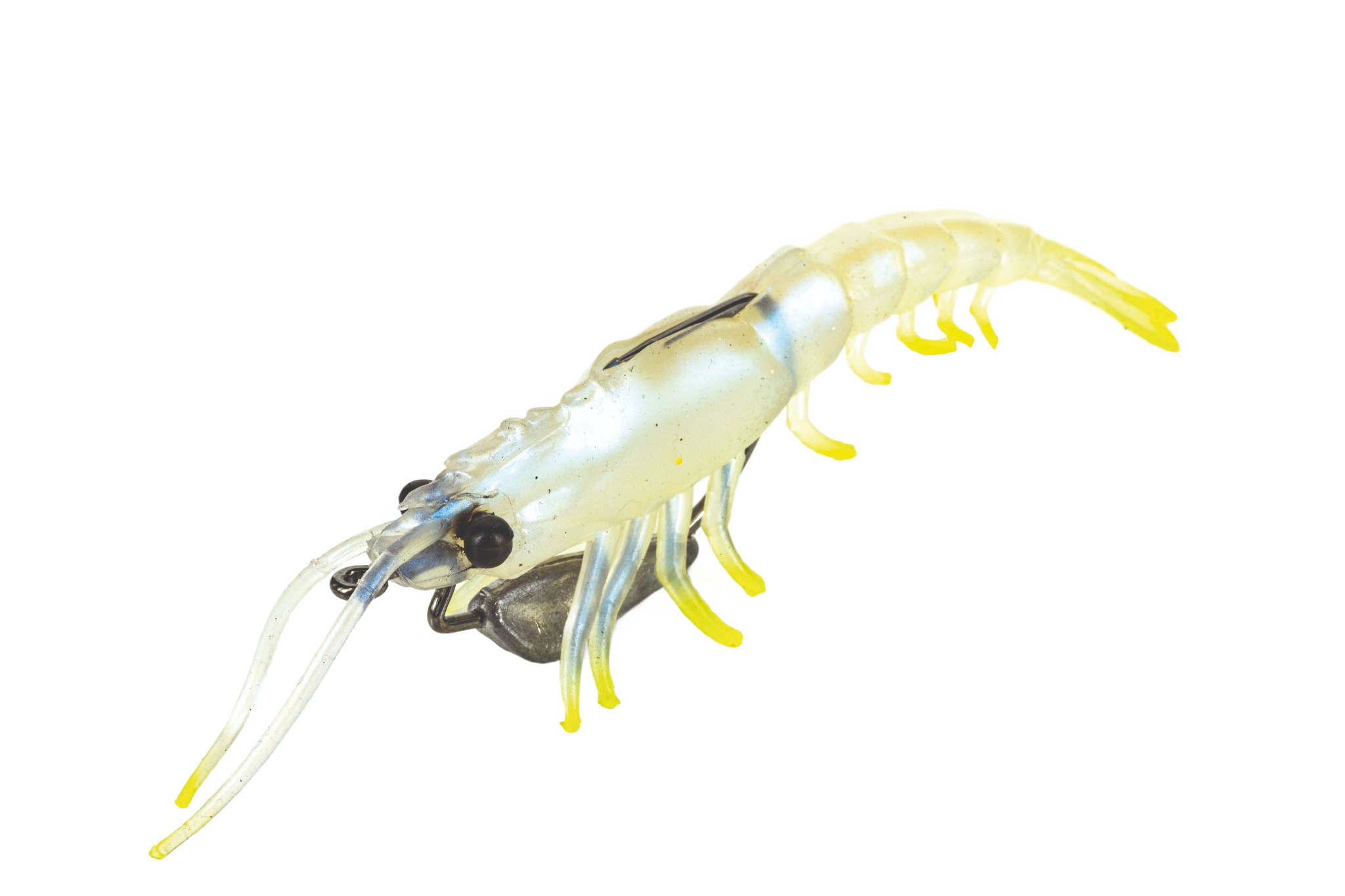 Molix Prawn 4.5in Soft Plastic Lure Pearl Chartreuse