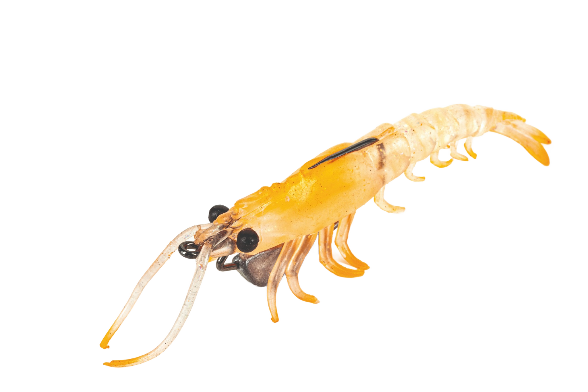 Molix Prawn 4.5in Soft Plastic Lure Clear Orange