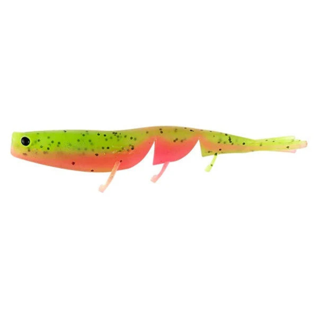 Daiwa Bait Junkie Prawn 5in Soft Plastic Lure Strawberry Ripple