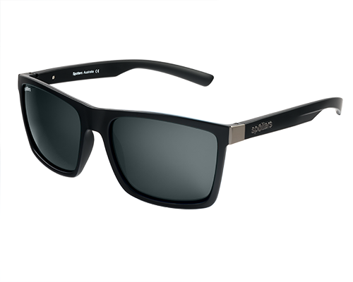Spotters Riot Polarised Sunglasses Matt Black - Carbon