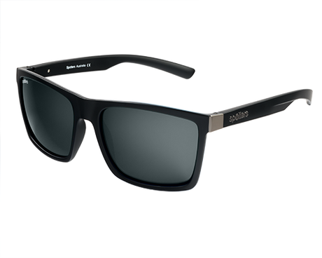 Spotters Riot Polarised Sunglasses Matt Black - Carbon