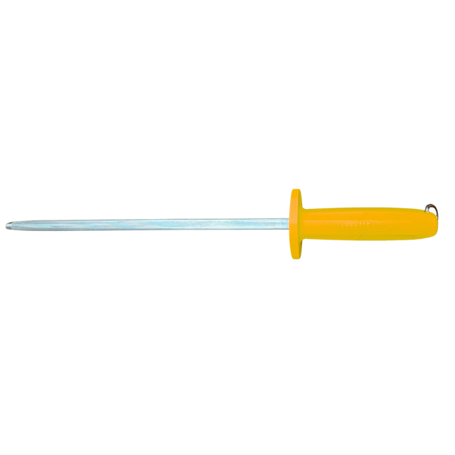 Sicut 10in Sharpening Steel Medium Cut Yellow