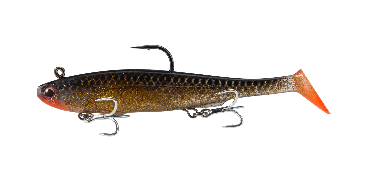 Irukandji Sicario DTF 150mm Soft Plastic Swimbait Lure Ember