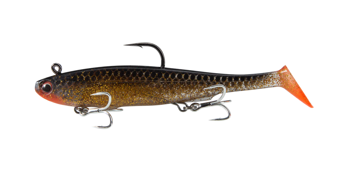Irukandji Sicario DTF 150mm Soft Plastic Swimbait Lure Ember