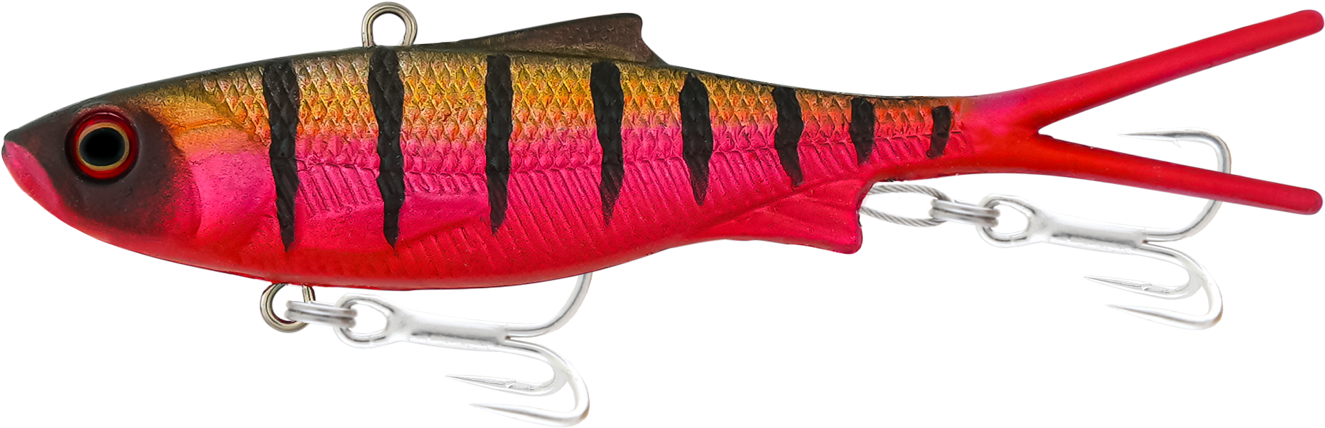 Samaki Vibelicious Fork Tail 100mm 20g Soft Vibe Lure Red Dog