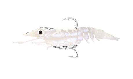 Nomad Live Ops Pre-Rigged Sumo Shrimp 5in Soft Plastic Lure White Glow