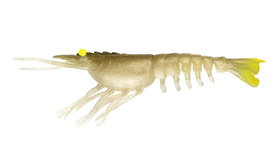 Nomad Live Ops Switcher Shrimp 3.5in Soft Plastic Lure Gold Bullet UV