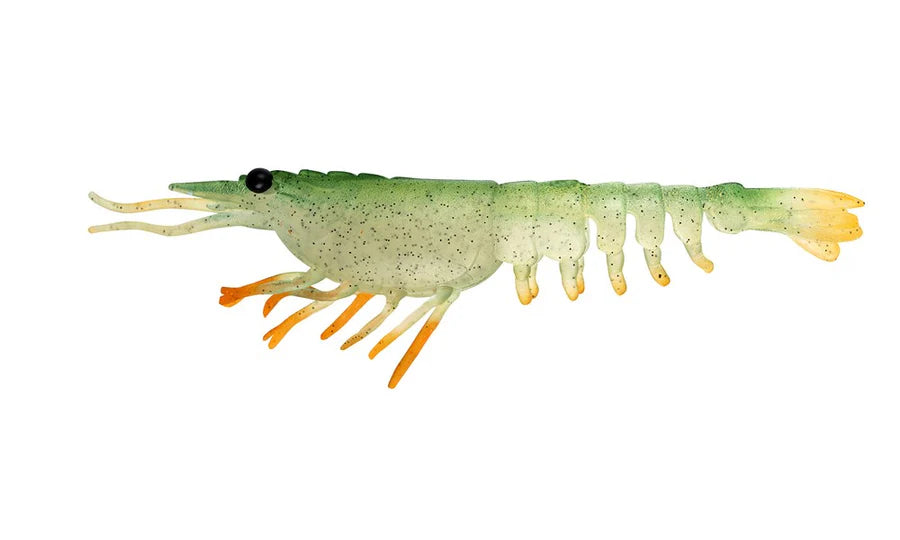 Nomad Live Ops Switcher Shrimp 3.5in Soft Plastic Lure Green Ghost Stalker