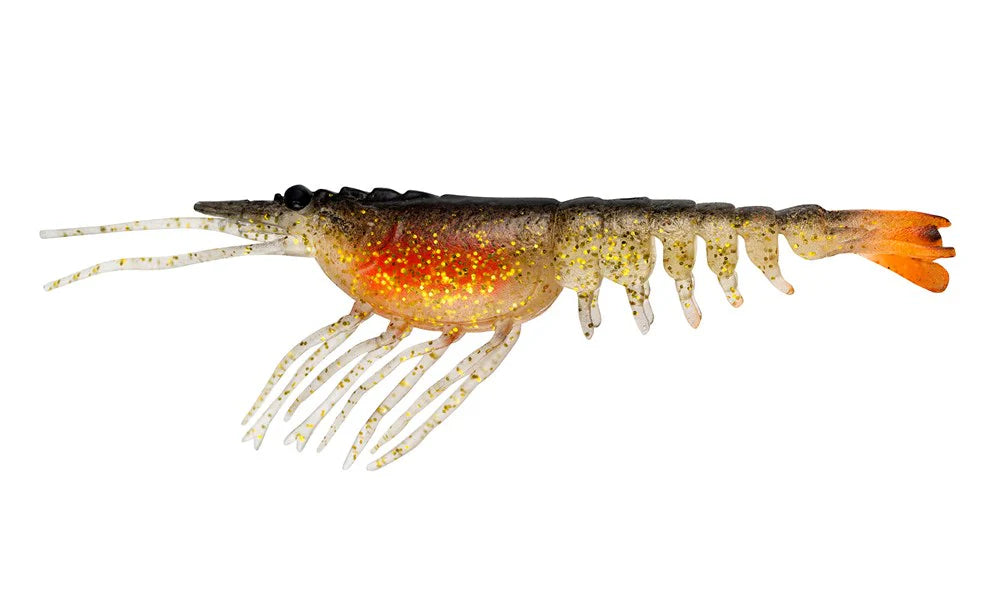 Nomad Live Ops Switcher Shrimp 5in Soft Plastic Lure Black and Gold