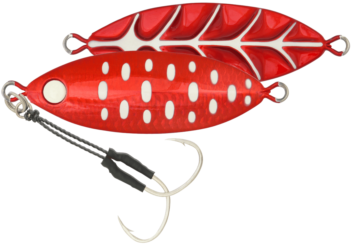 Samaki Ribcage Slow Fall 80g Metal Jig Lure Crimson Glow