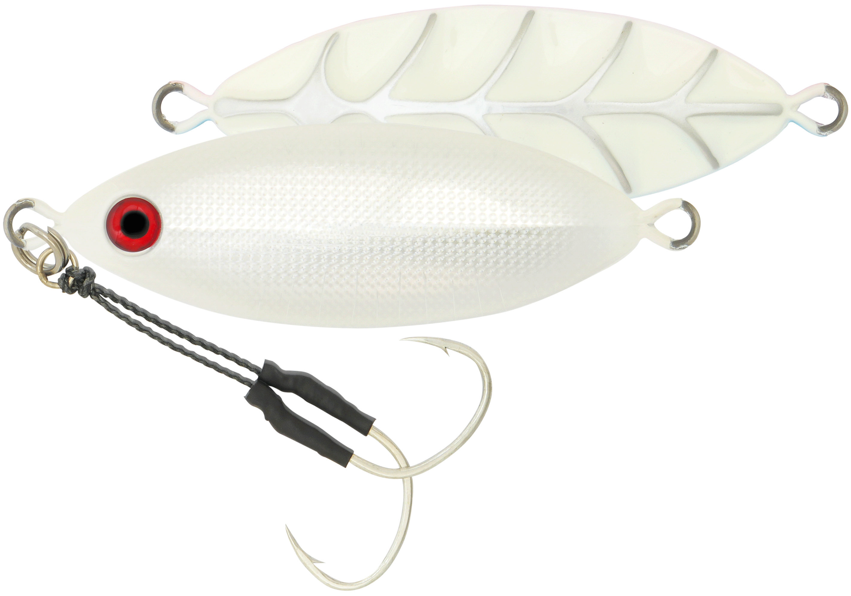 Samaki Ribcage Slow Fall 80g Metal Jig Lure Glow N Silver