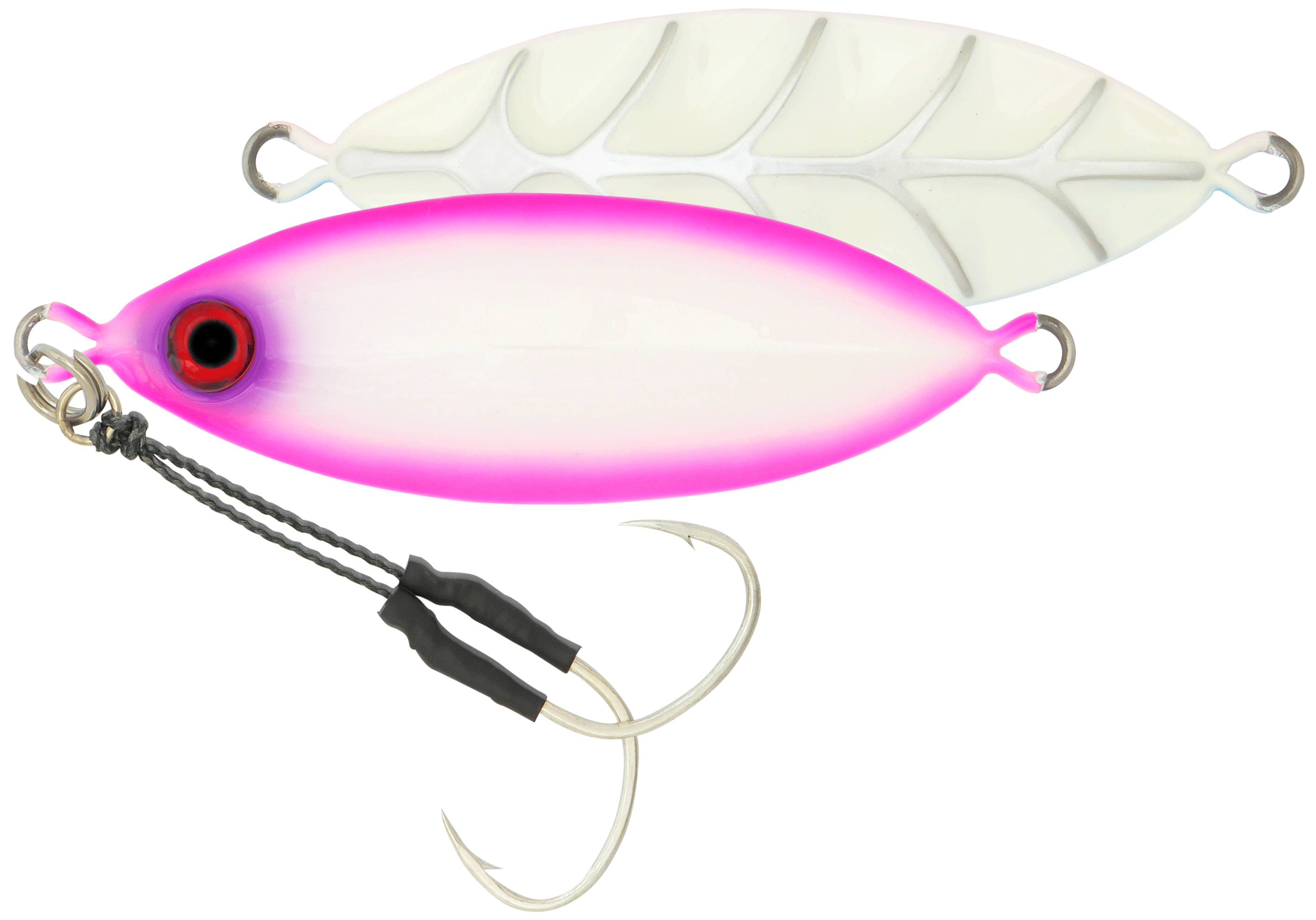 Samaki Ribcage Slow Fall 80g Metal Jig Lure Glowing Pink