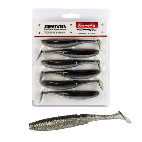 Arma GP Doctor 105mm Soft Plastic Lure Shades Of Grey
