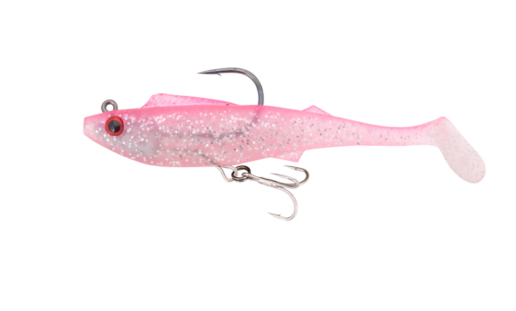 Berkley Shimma Pro Rig 6.5in Soft Plastic Swimbait Lure Pink Glitter