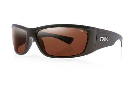 Tonic Shimmer Polarised Sunglasses Matte Black - Copper Photochromic
