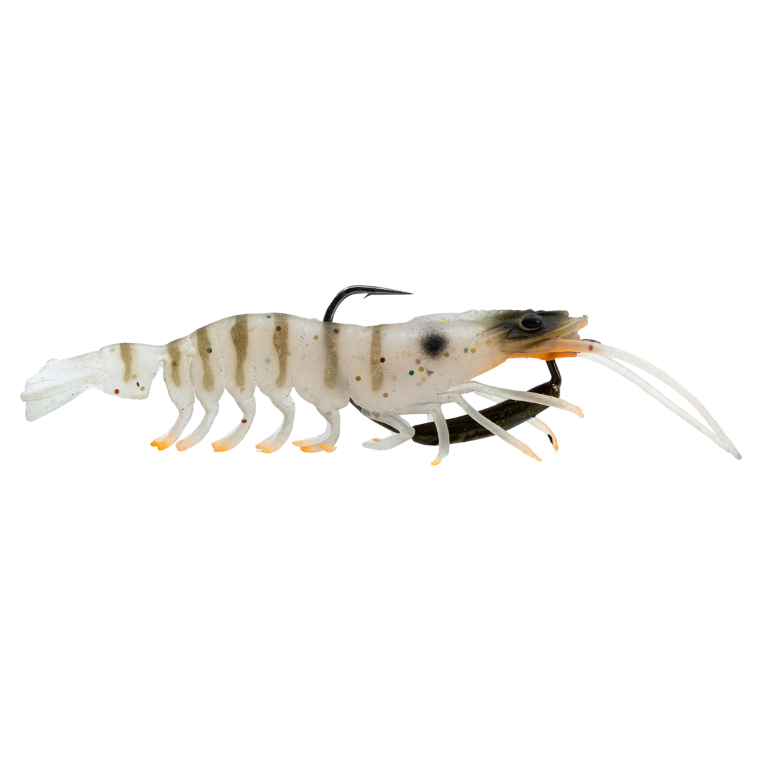 Chasebaits Flick Prawn 95mm 4g Soft Plastic Lure Brown Tiger