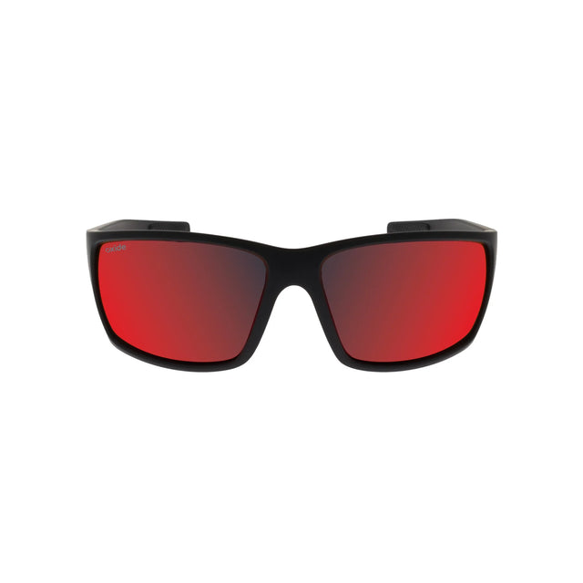 Oxide Titan Polarised Sunglasses Matt Black - Red Mirror