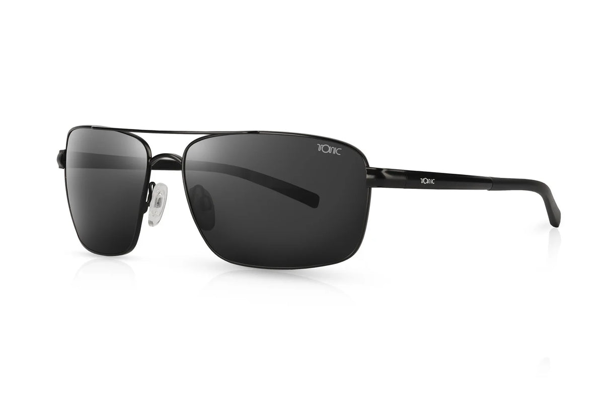 Tonic Blaq Polarised Sunglasses Satin Black - Grey Photochromic