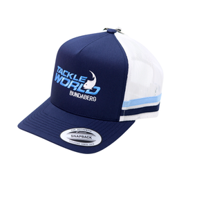 Tackle World Bundaberg 6507 Navy/White Stripe Cap