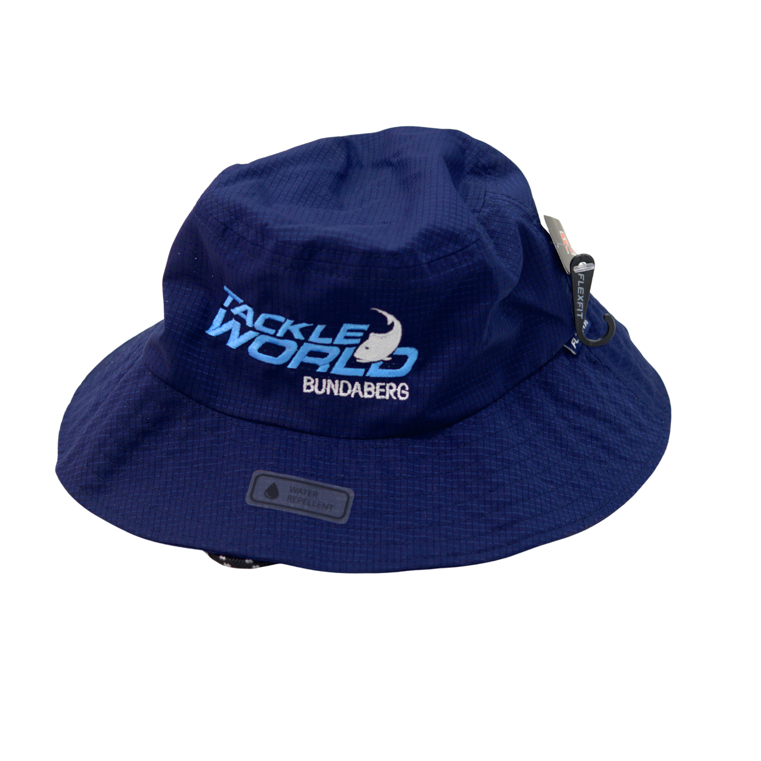 Tackle World Bundaberg Flexfit Quick Dry Bucket Hat Navy