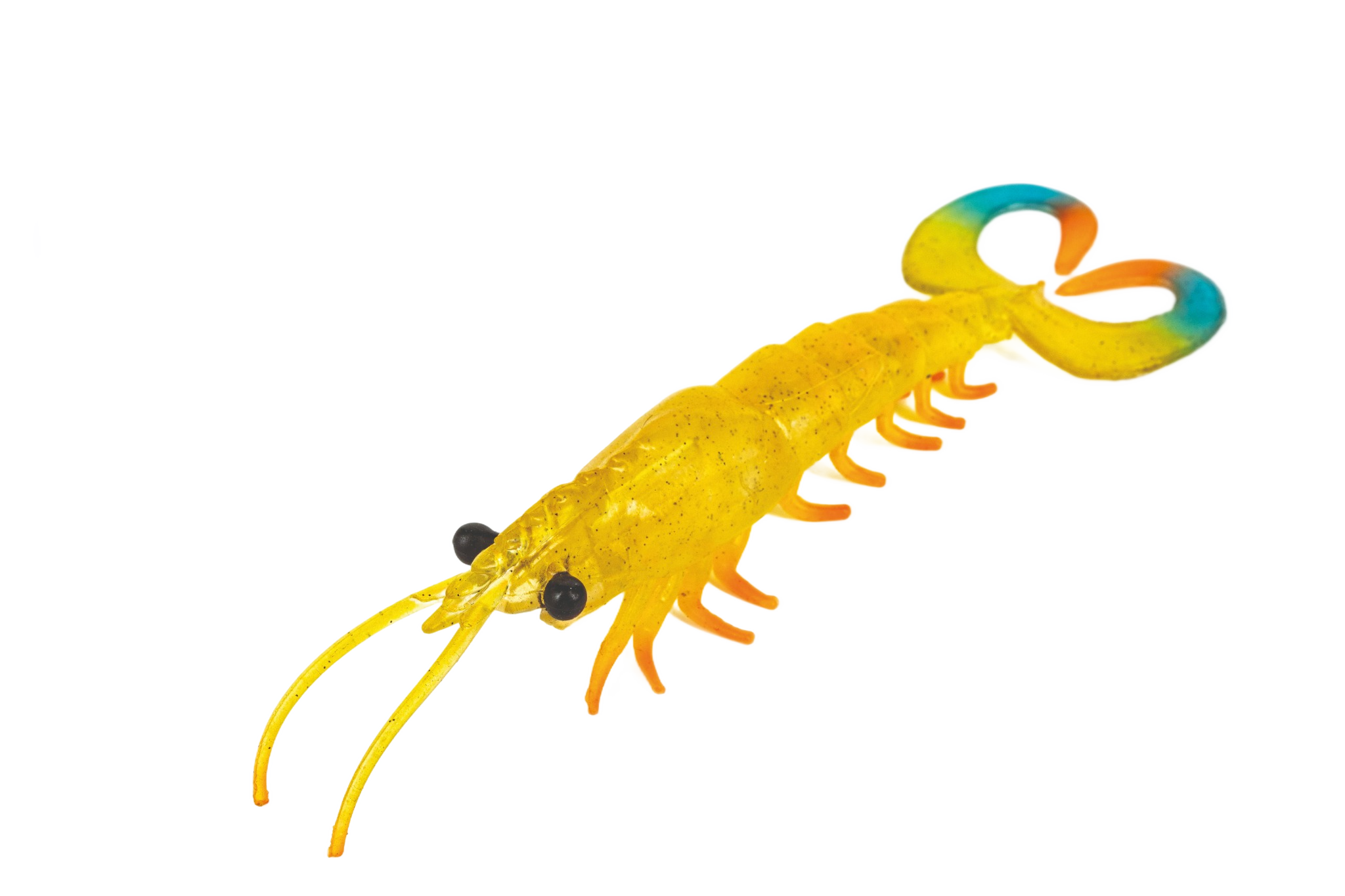 Molix Twin Tail Prawn 5in Soft Plastic Lure Banana Prawn