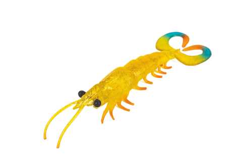 Molix Twin Tail Prawn 5in Soft Plastic Lure Banana Prawn