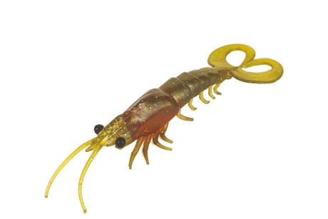Molix Twin Tail Prawn 5in Soft Plastic Lure Green Orange
