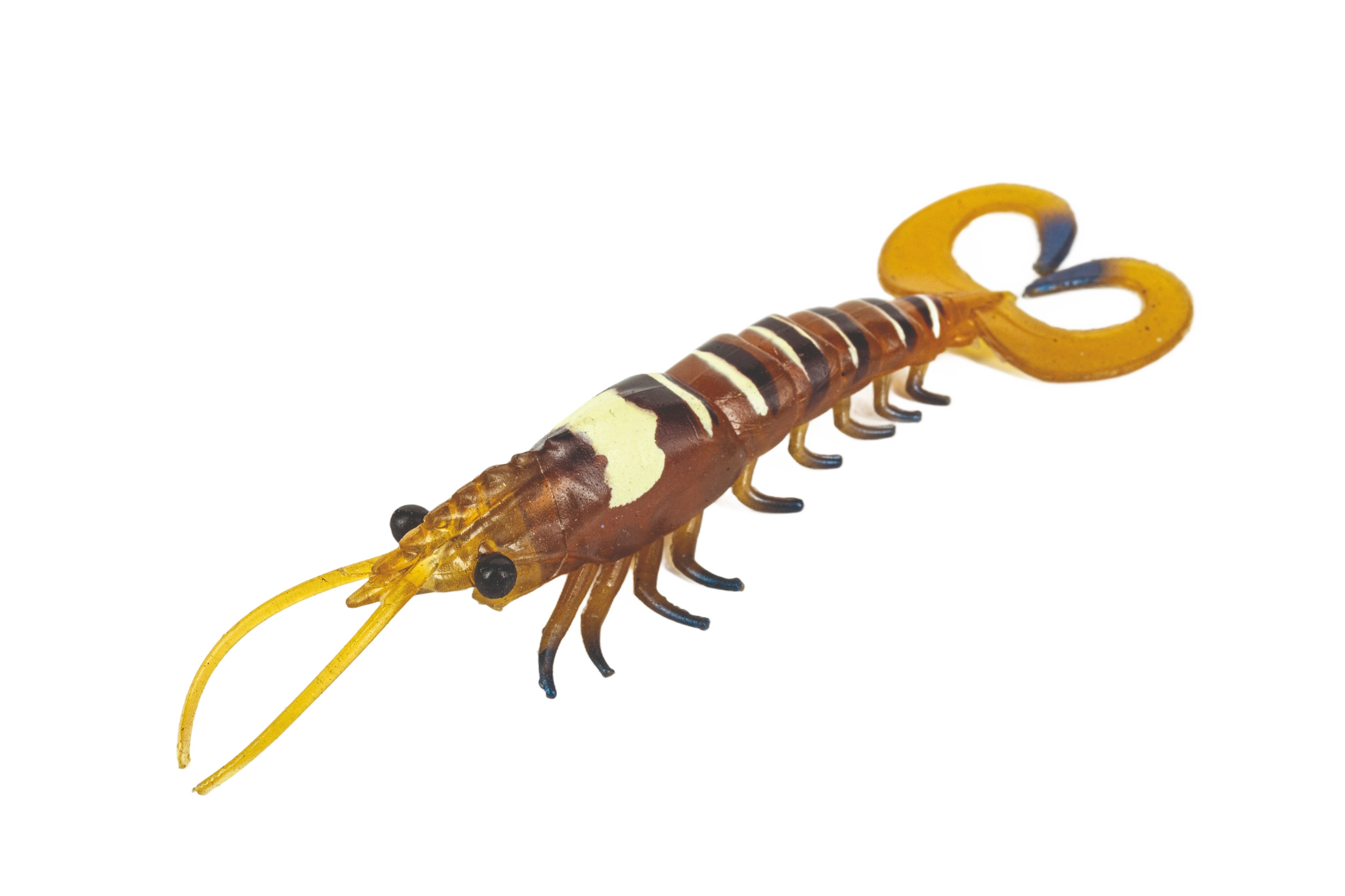 Molix Twin Tail Prawn 5in Soft Plastic Lure Aussie Tiger Prawn