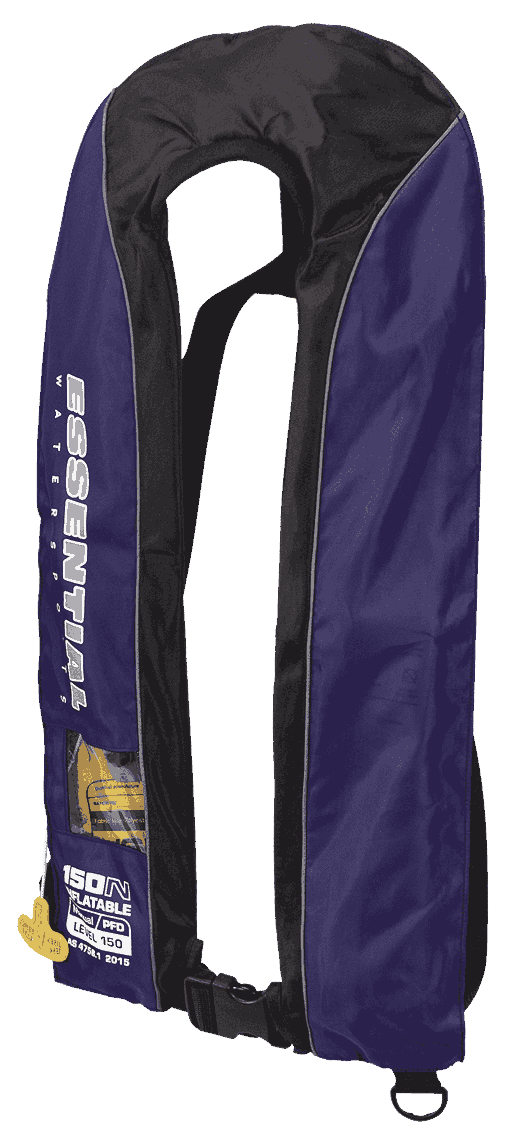 Essential Manual Inflatable Level 150 Lifejacket Navy