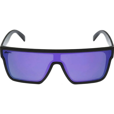 Ugly Fish Havok Polarised Sunglasses Matt Black - Purple Mirror