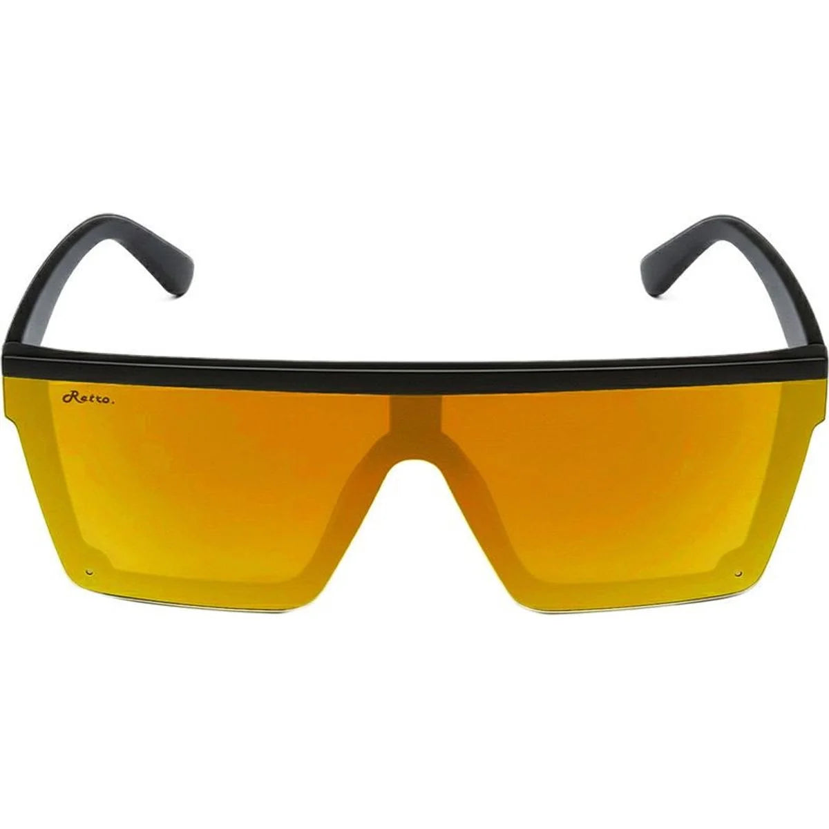 Ugly Fish Vortex Polarised Sunglasses Matt Black - Orange Mirror