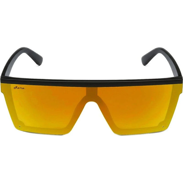 Ugly Fish Vortex Polarised Sunglasses Matt Black - Orange Mirror