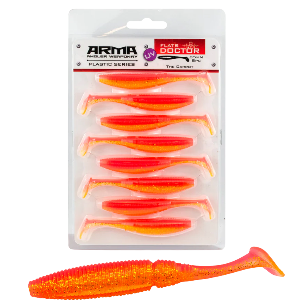 Arma Flats Doctor 85mm Soft Plastic Lure The Carrot