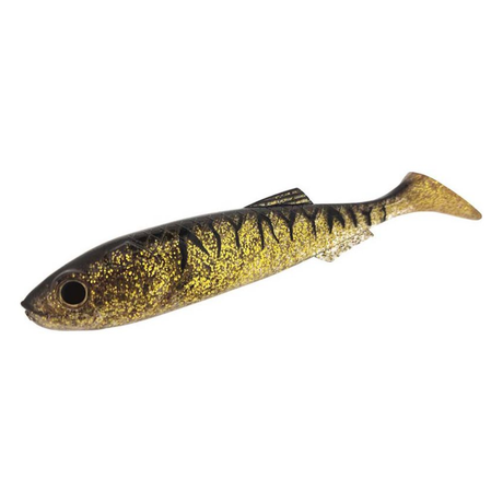 Molix RT Shad 7in Soft Plastic Lure Black Gold Tiger